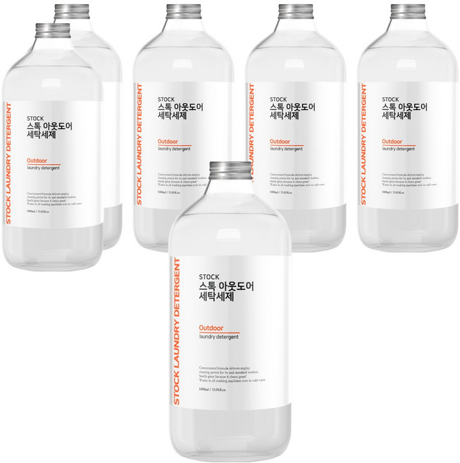 STOCK 아웃도어 세탁세제 본품, 1L, 6개