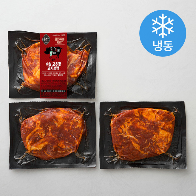 올반 숙성 고추장 돼지불백 (냉동), 180g, 3개