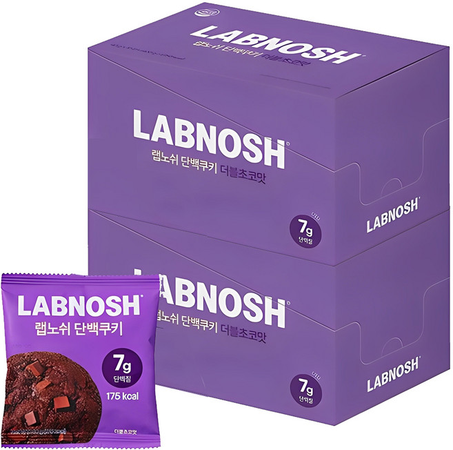 랩노쉬 단백쿠키 더블초코맛, 40g, 20개