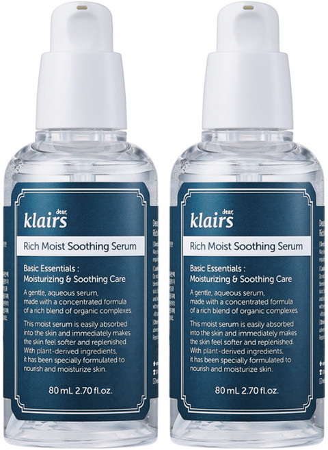 클레어스 리치 모이스트 수딩 세럼, 80ml, 2개