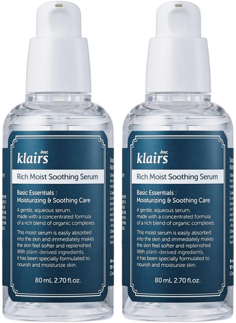 클레어스 리치 모이스트 수딩 세럼, 80ml, 2개 - 쿠팡