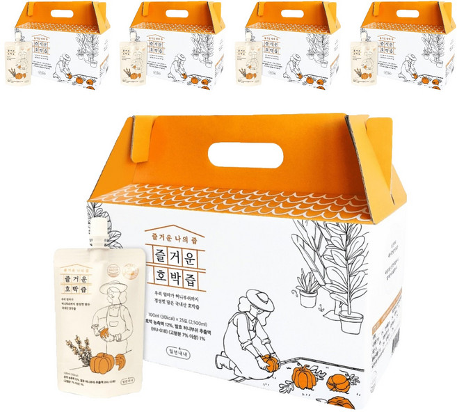 즐거운나의즙 즐거운 호박즙, 100ml, 125개