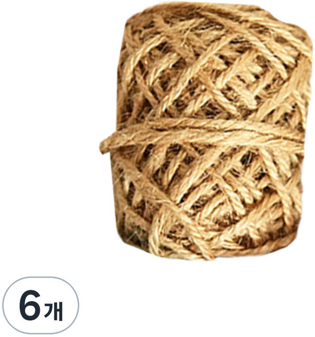 Donna&deco 彩色麻繩 10m, 自然色, 6個