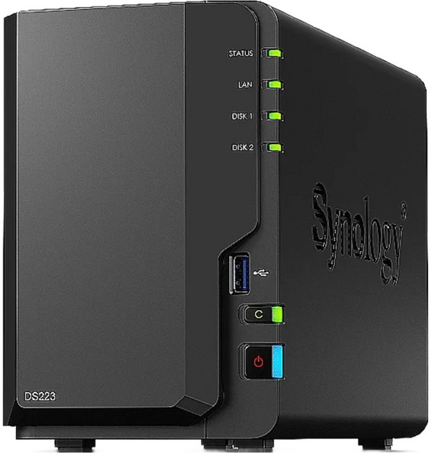 Synology 群暉科技 網路儲存磁碟機 2Bay 2GB, DS223, 1個