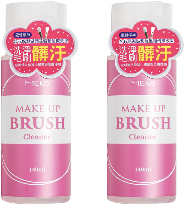 MEKO 刷具 粉撲清潔液, 140ml, 2瓶