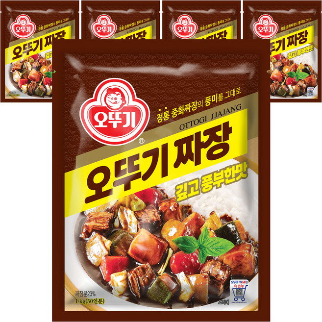 오뚜기 짜장 깊고 풍부한맛 과립형, 1kg, 5개