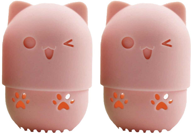 스펀지 케이스, 핑크, 2개