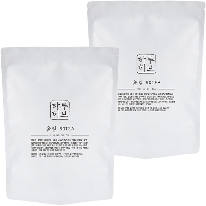 하루허브 솔잎차 대용량, 1g, 50개입, 2개