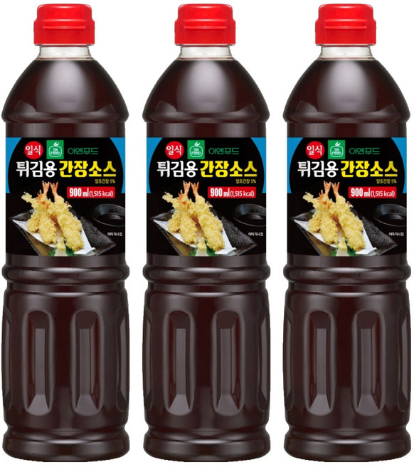 이엔 일식 튀김용 간장 소스, 900ml, 3개