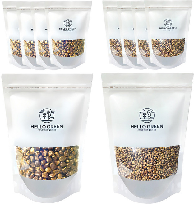 HELLOGREEN 焙炒玉米茶 500g + 焙炒麥茶 400g, 2包, 5組, 900g