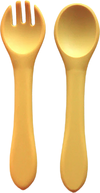 KINTO BONBO 餐匙餐叉組, 餐匙 + 餐叉, 粉黃色, 1組