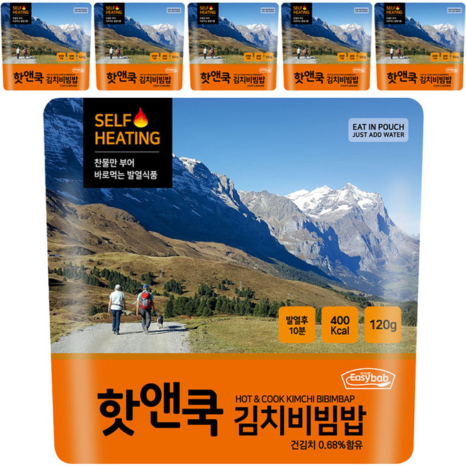 이지밥 핫앤쿡 김치비빔밥, 120g, 6개