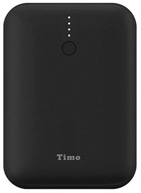 Timo 12000 SERIES PD20W急速充電行動電源 迷你體積 帶Type-C接口 易於攜帶, POT-416, 黑色
