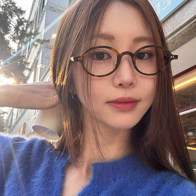 라피던트 크래커 코받침 있는 블루라이트 차단 뿔테안경