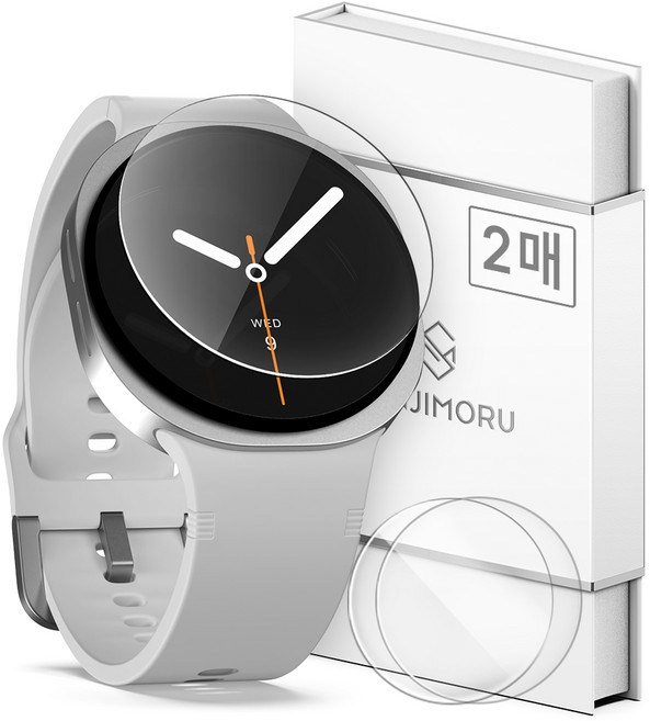 신지모루 9H 고강도 풀커버 갤럭시워치 강화유리 액정보호필름 40mm 2p 세트, 1세트