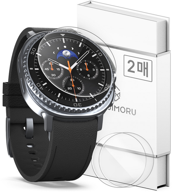 신지모루 9H 고강도 풀커버 갤럭시워치 강화유리 액정보호필름 2p 세트, 1세트