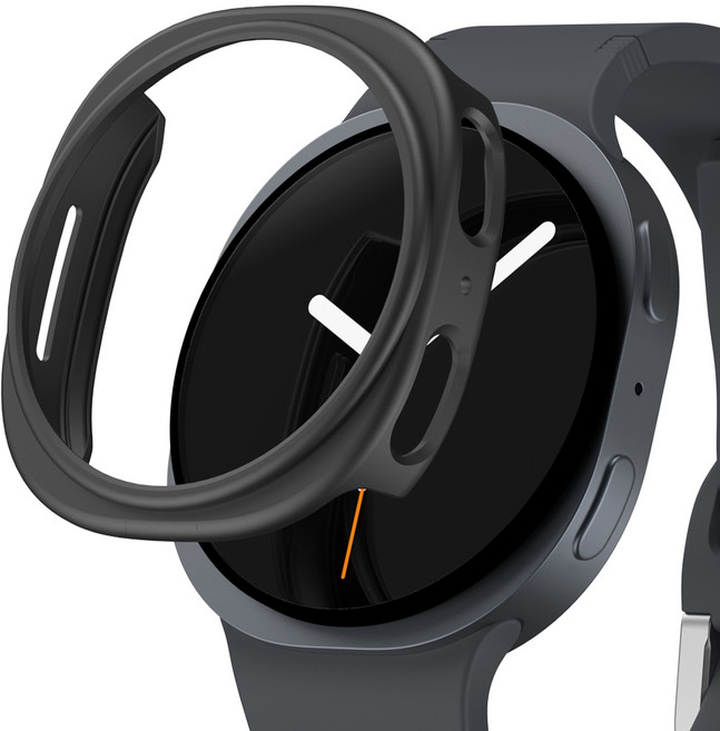 신지모루 풀커버 일체형 하드커버 스마트워치 케이스, 블랙, 1개