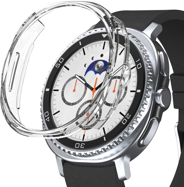 신지모루 풀커버 일체형 하드커버 스마트워치 케이스, 크리스탈 클리어, 1개