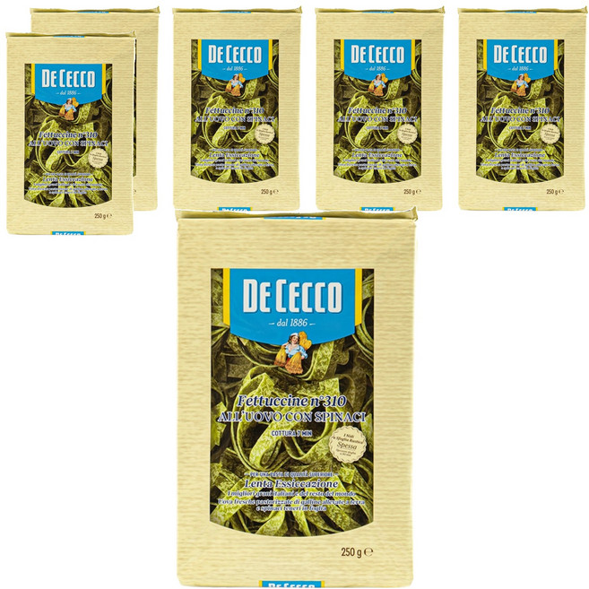 데체코 페투치네 시금치, 6개, 250g