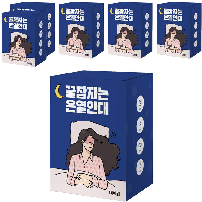 제이제이 꿀잠자는 온열안대 무향, 10개입, 6개