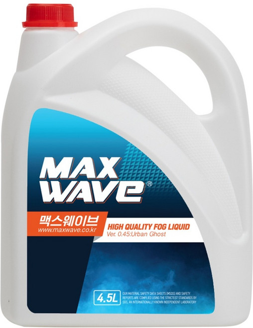 맥스웨이브 무대 안개 연기 특수효과 연출 포그머신 전용 포그액 4.5L, 1개