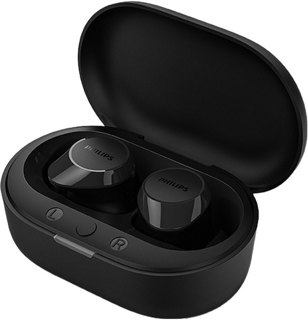 PHILIPS 飛利浦 通話降噪強力重低音真無線藍牙耳機, TAT1209, 黑色