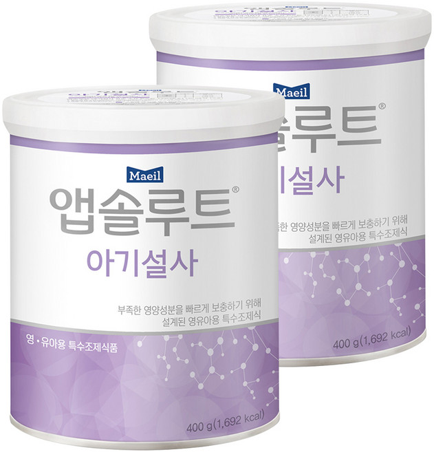 매일유업 앱솔루트 아기설사 분유, 400g, 2개