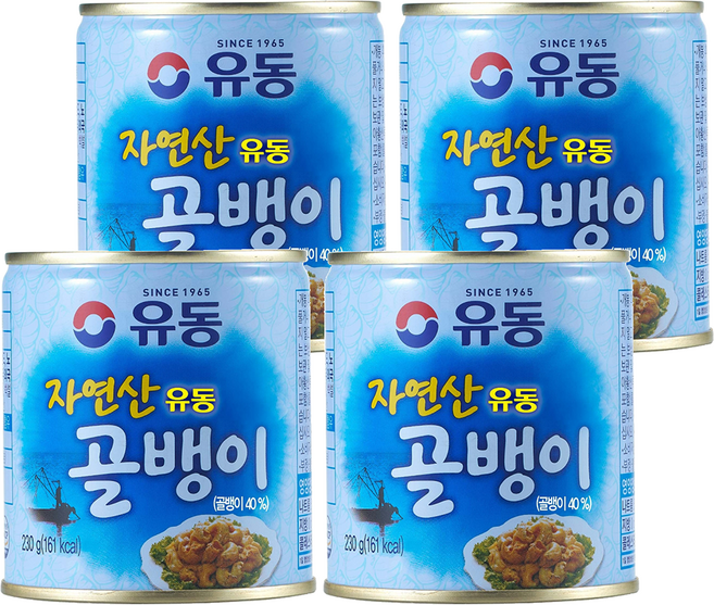 유동 자연산 골뱅이, 230g, 4개