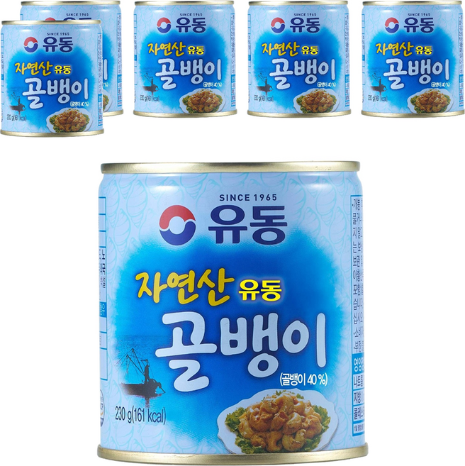 유동 자연산 골뱅이, 230g, 6개