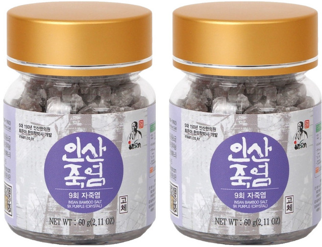 Insan 자죽염 고체, 60g, 2개