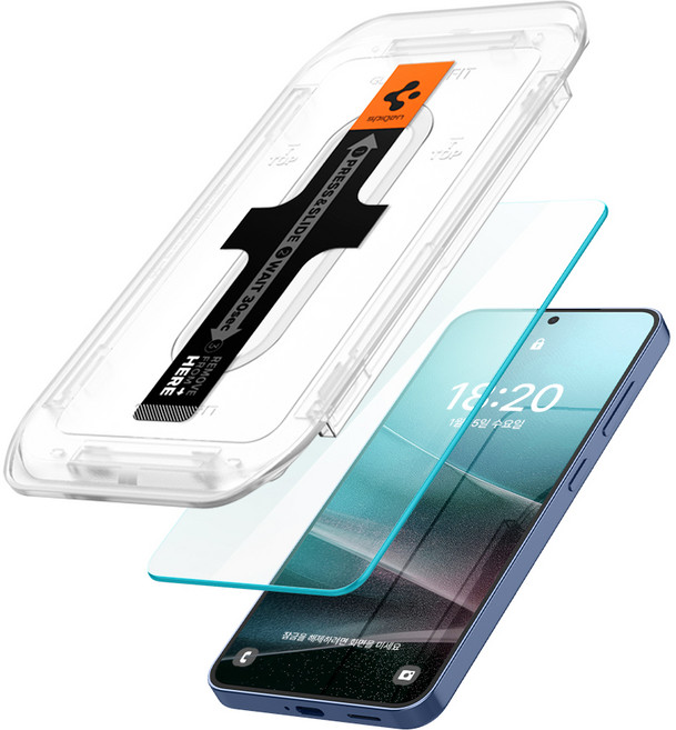 슈피겐 강화유리 tREZ핏 액정 보호필름 AGL07430 2p 세트, 1세트