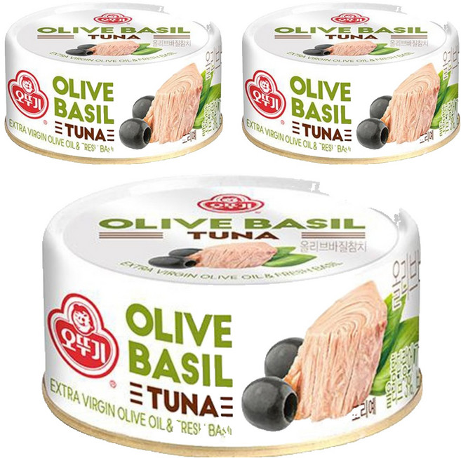 오뚜기 올리브 바질참치, 100g, 3개