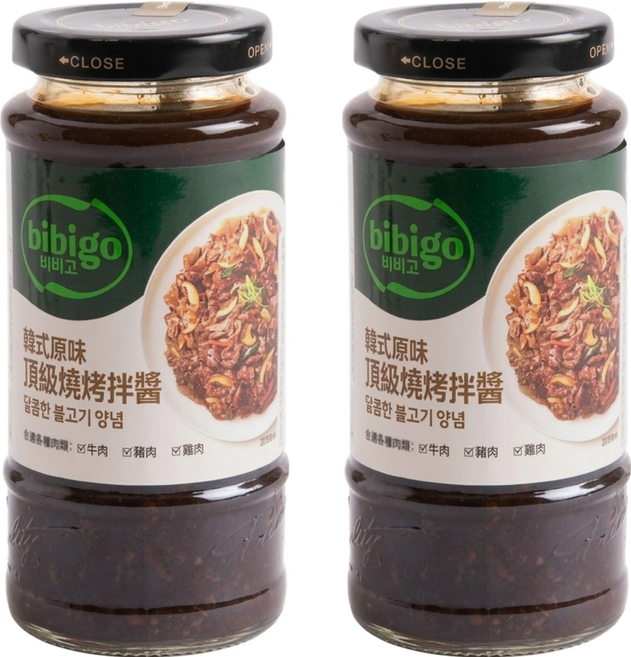 CJ bibigo 韓式頂級燒烤拌醬 原味, 290g, 2瓶