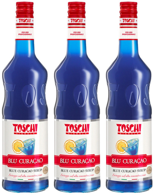 토스키 블루 큐라소향 시럽, 1L, 3개
