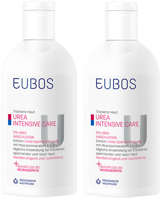 EUBOS Urea intensive care溫和海鹽5%尿素沐浴乳, 2個, 200ml