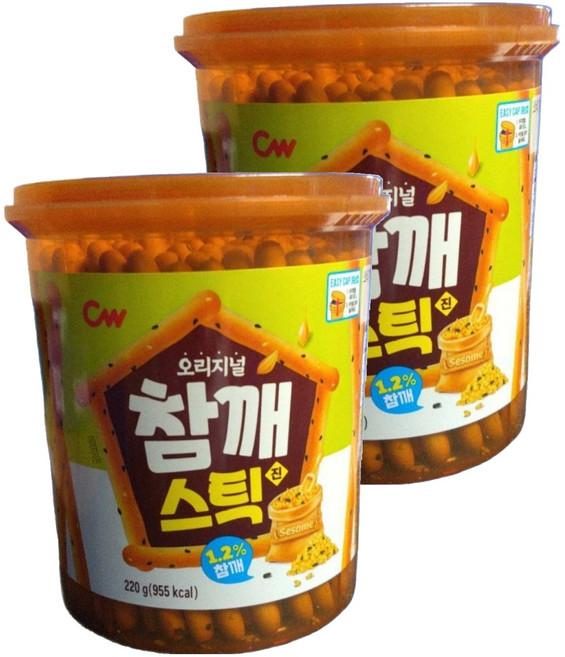 청우식품 참깨스틱 진, 220g, 2개