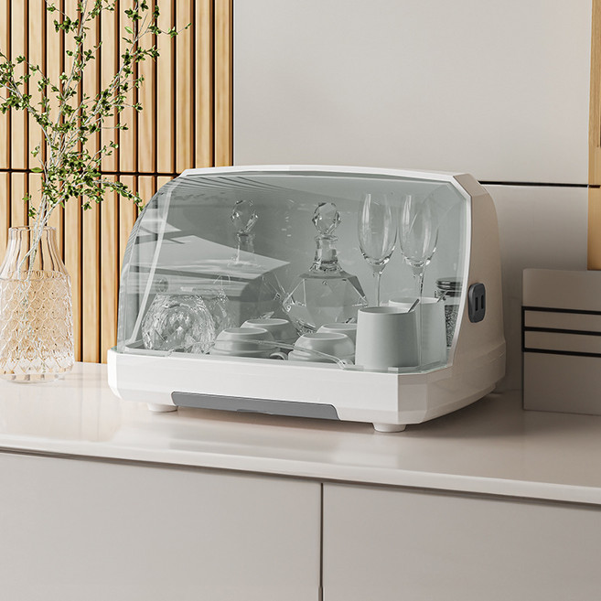 다퍼남 배수가 가능한 먼지차단 1단 젖병보관함 특대형, 단품, 그레이