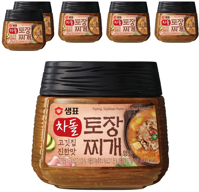 샘표 차돌 토장 찌개양념, 450g, 6개