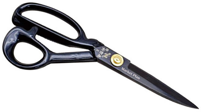 마켓플랜 리벳 프리미엄 재단 가위 11호, 블랙, 1개