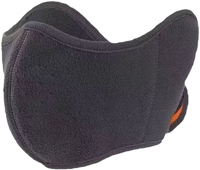 加絨加厚護耳防寒口罩, 1入, 1個, 黑色