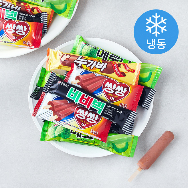 빙그레 베스트 컬렉션 20개입 세트 메로나 5개입 + 비비빅 5개입 + 누가바 5개입 + 쌍쌍바 5개입 (냉동), 1.45L, 1세트