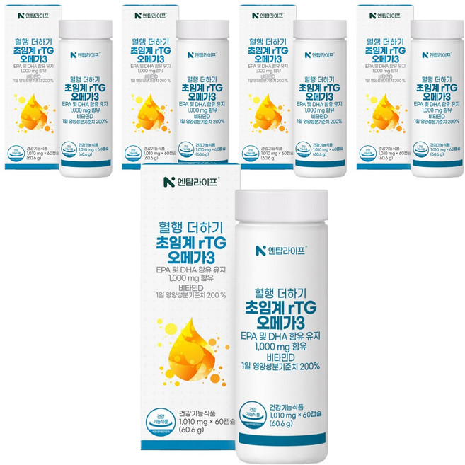 超臨界rTG Omega-3膠囊, 60顆, 5個