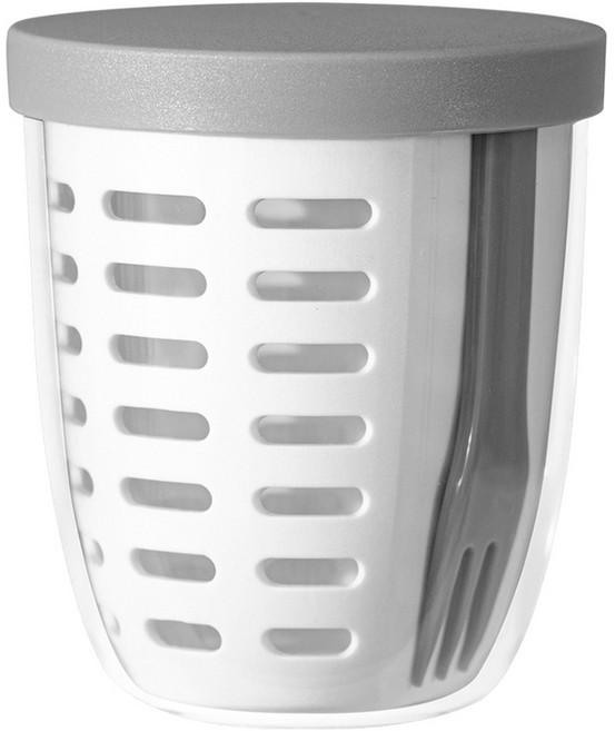 조니프리 다이어트 1단 도시락 런치팟 포크 세트, 화이트, 1개