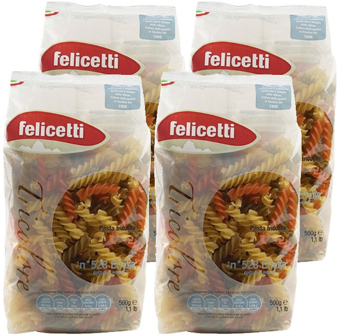 felicetti 3色螺旋麵, 500g, 4個