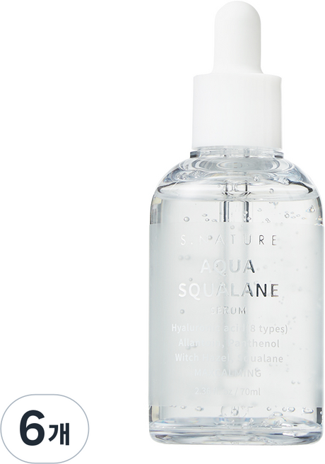 에스네이처 아쿠아 스쿠알란 세럼, 70ml, 6개