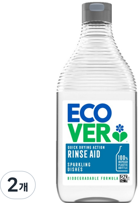ECOVER 洗碗機用光潔潤乾劑, 450ml, 2個