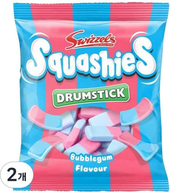 스위츨 스쿼시 드럼스틱 버블검향, 2개, 120g