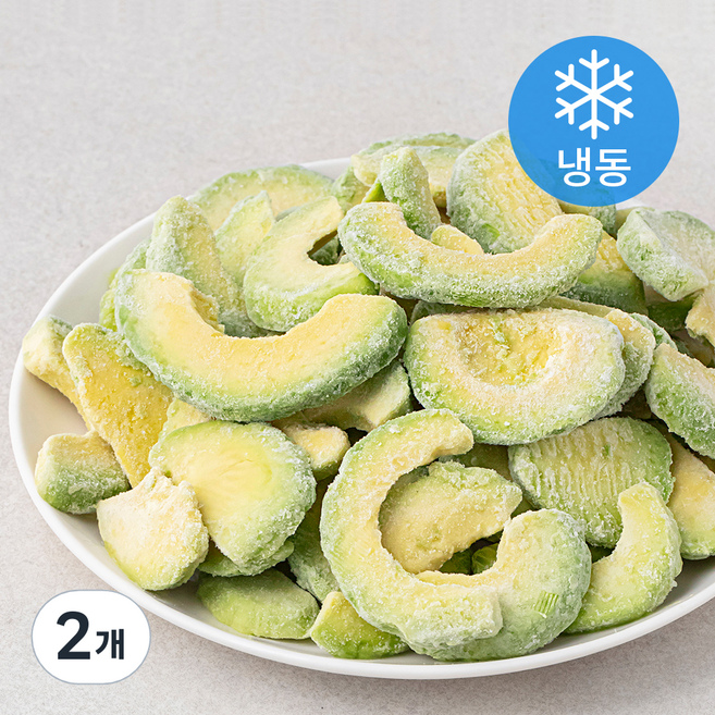 아보카도 슬라이스 (냉동), 500g, 2개