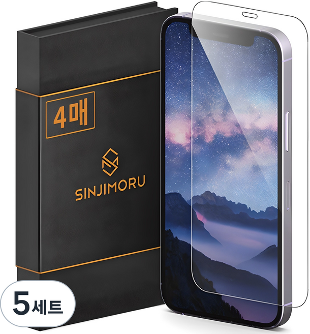 SINJIMORU Sinji Glass 2.5D 鋼化玻璃手機螢幕保護貼 4p, 5套