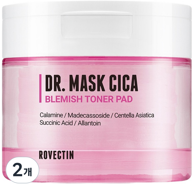 ROVECTIN Dr. Mask 積雪草瑕疵調理化妝棉, 70枚入, 2個